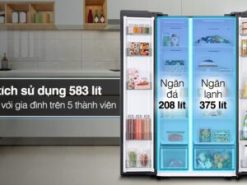 Tủ lạnh Samsung Inverter 583 lít Side By Side RS57DG400EM9SV