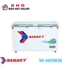 Tủ đông Sanaky VH-5699W2K | 365L 2 ngăn 2 cánh nắp kính
