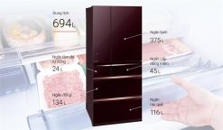 Tủ lạnh Mitsubishi Electric MR-WX70C-BR/F-V Inverter 694 lít