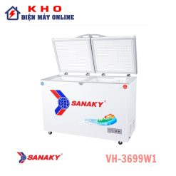 Tủ đông Sanaky VH-3699W1 260 lít 2 ngăn 2 cánh, dàn đồng