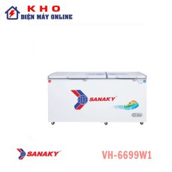 Tủ đông Sanaky VH-6699W1 660 lít 2 ngăn 2 cánh, dàn đồng
