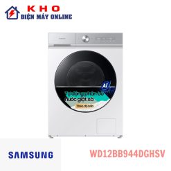 Máy giặt sấy Samsung WD12BB944DGHSV 12/8kg lồng ngang