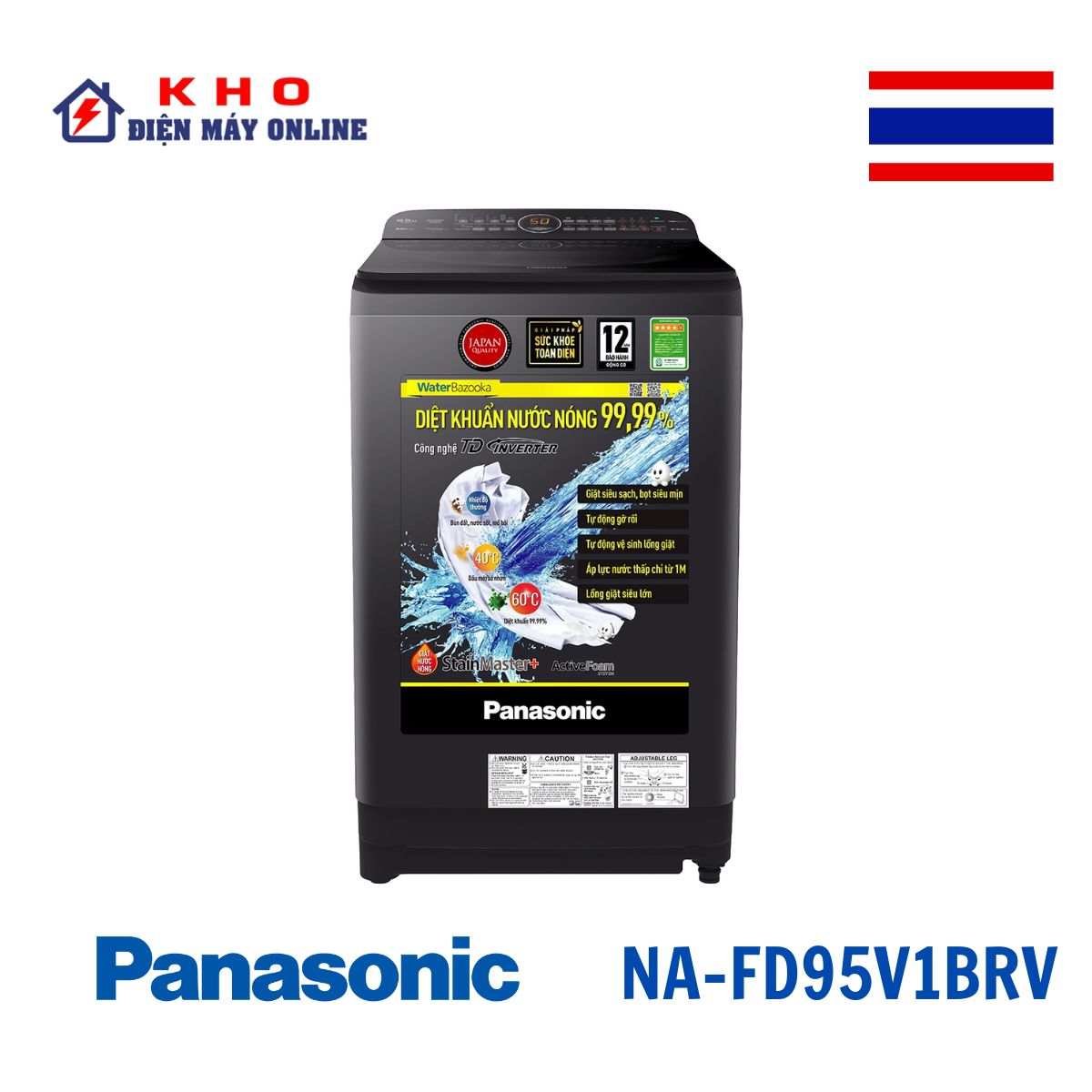 Máy giặt Panasonic NA-FD95V1BRV | 9.5 Kg cửa trên Inverter 1 Máy giặt Panasonic NA-FD95V1BRV | 9.5 Kg cửa trên Inverter