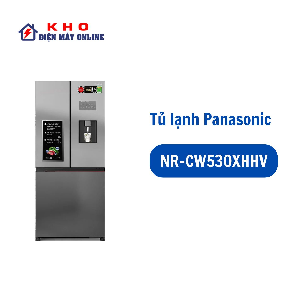 Tủ lạnh Panasonic Inverter 495 lít NR-CW530XHHV 1 Tủ lạnh Panasonic Inverter 495 lít NR-CW530XHHV
