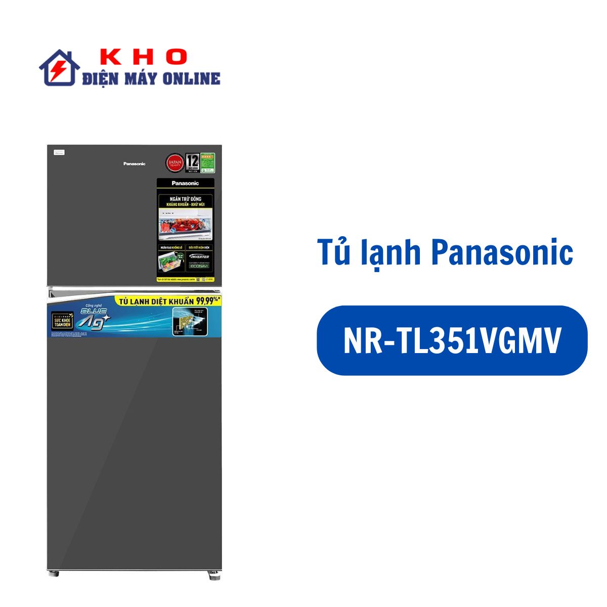 Tủ lạnh Panasonic Inverter 326 lít NR-TL351VGMV 1 Tủ lạnh Panasonic Inverter 326 lít NR-TL351VGMV