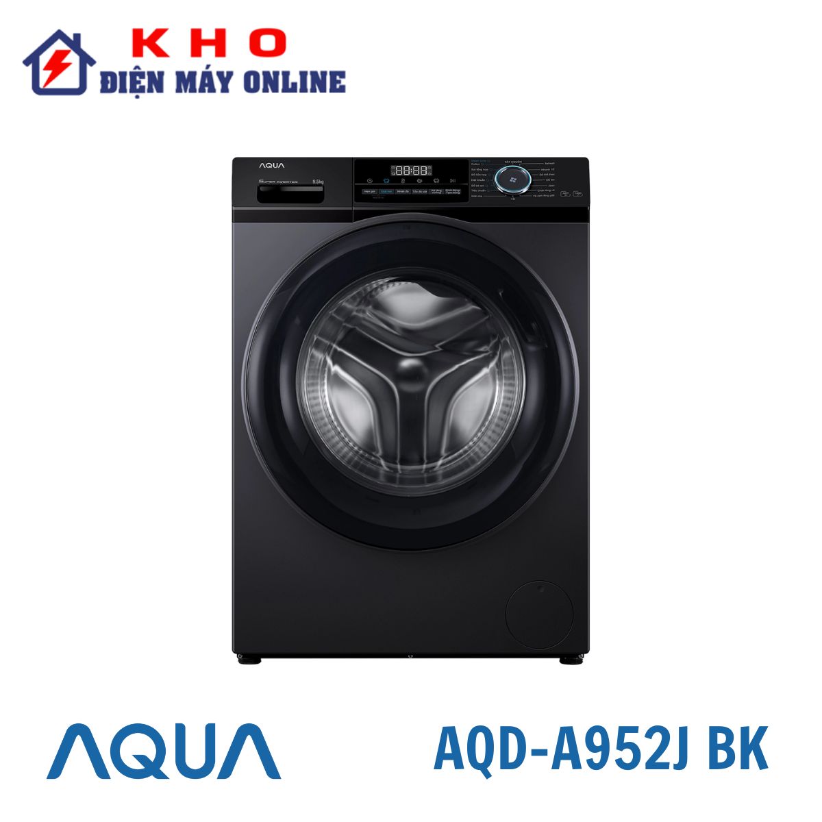 Máy giặt Aqua AQD-A952J BK 9.5kg lồng ngang Inverter 1 Máy giặt Aqua AQD-A952J BK 9.5kg lồng ngang Inverter