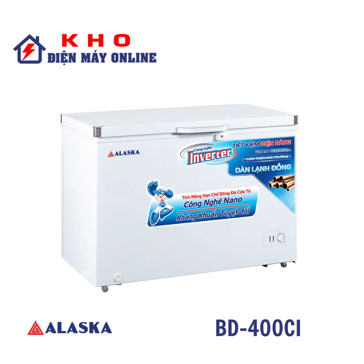 Tủ đông Alaska 295 lít BD-400CI | 1 cửa 1 ngăn đông 1 Tủ đông Alaska 295 lít BD-400CI | 1 cửa 1 ngăn đông