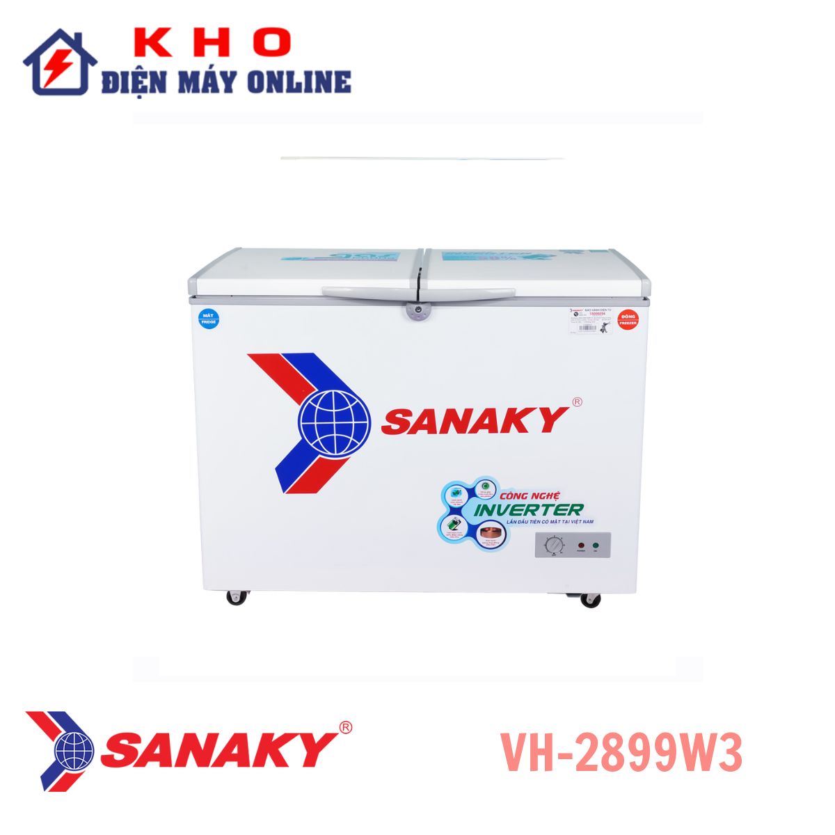 Tủ đông mát Sanaky VH-2899W3 220 lít Inverter 2 cánh 2 ngăn 1 Tủ đông mát Sanaky VH-2899W3 220 lít Inverter 2 cánh 2 ngăn