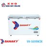 Tủ đông Sanaky VH-5699W2K | 365L 2 ngăn 2 cánh nắp kính