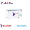 Tủ đông Sanaky VH-6699W4K | 485 lít 2 ngăn 2 cánh, nắp kính