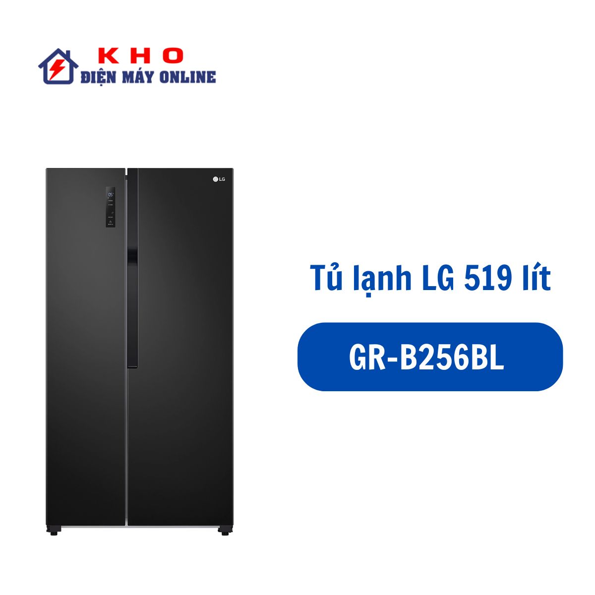 Tủ lạnh LG Side by side Inverter 519 lít GR-B256BL 2 cánh 1 Tủ lạnh LG Side by side Inverter 519 lít GR-B256BL 2 cánh
