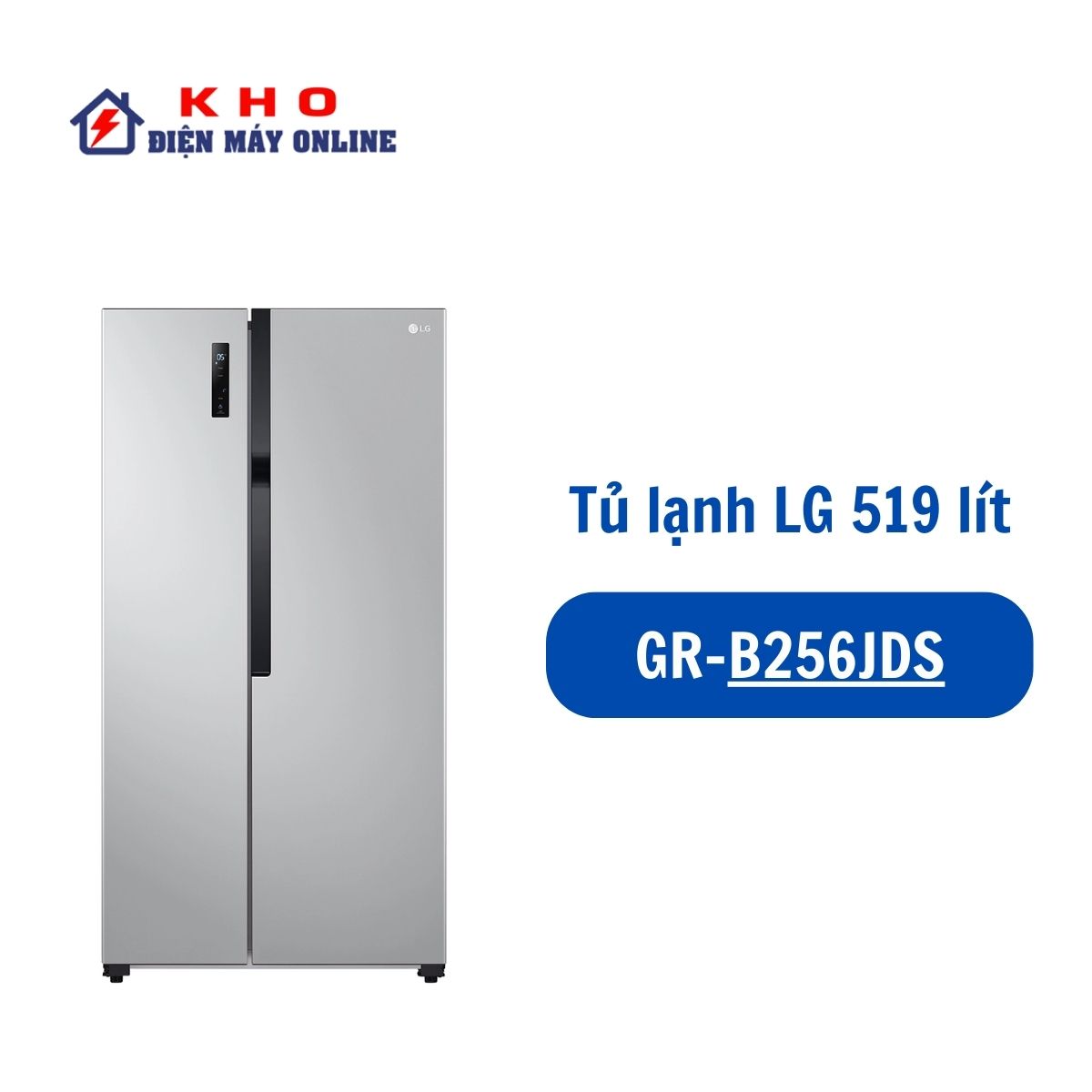 Tủ lạnh LG GR-B256JDS Inverter 519 lít Side By Side màu bạc 1 Tủ lạnh LG GR-B256JDS Inverter 519 lít Side By Side màu bạc