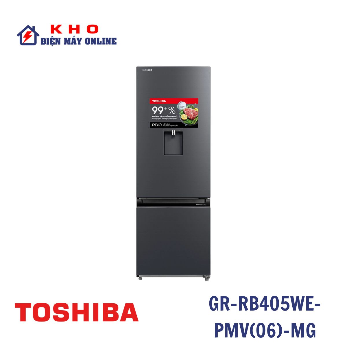 Tủ lạnh Toshiba 322 lít Inverter GR-RB405WE-PMV(06)-MG 1 Tủ lạnh Toshiba 322 lít Inverter GR-RB405WE-PMV(06)-MG