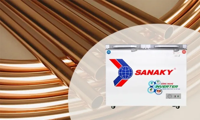 Tủ đông Sanaky Inverter 260 lít VH-3699W4K 3 Tủ đông Sanaky Inverter 260 lít VH-3699W4K dàn lạnh bằng đồng nguyên chất