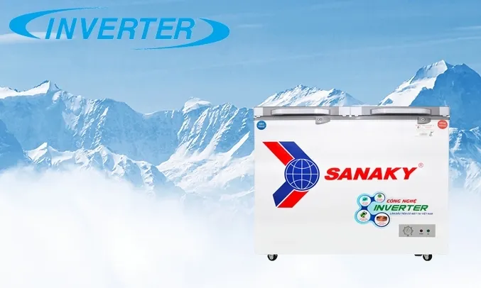 Tủ đông Sanaky Inverter 260 lít VH-3699W4K 4 Tủ đông Sanaky Inverter 260 lít VH-3699W4K công nghệ inverter tiên tiến