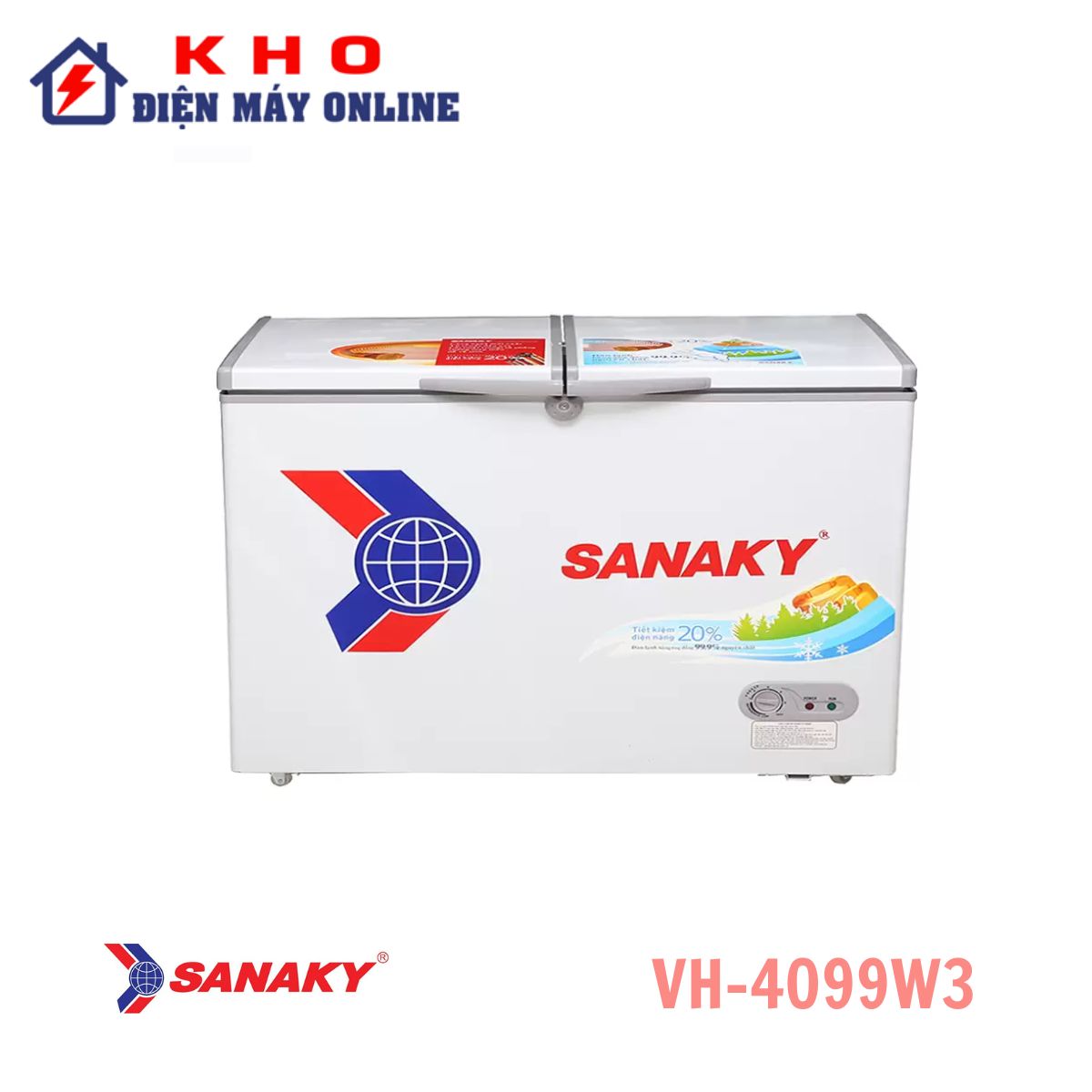 Tủ đông Sanaky VH-4099W3 280L Inverter 2 ngăn đông/mát 1 Tủ đông Sanaky VH-4099W3 280L Inverter 2 ngăn đông/mát