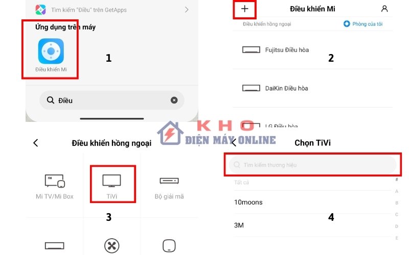 mở tivi bằng cổng hồng ngoại