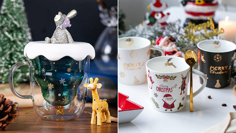 Những món quà Giáng Sinh ý nghĩa tặng người yêu | Noel 12 Những chiếc ly, cốc in hình xinh xắn