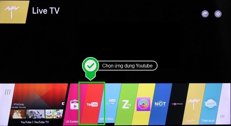 Hướng dẫn 2 cách hát Karaoke trên tivi LG không mất tiền 1 Cách sử dụng ứng dụng Youtube để hát Karaoke trên tivi hệ điều hành webOs