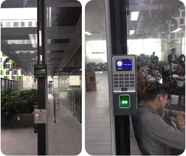 quản lý, kiểm soát cửa ra vào văn phòng bằng vân tay