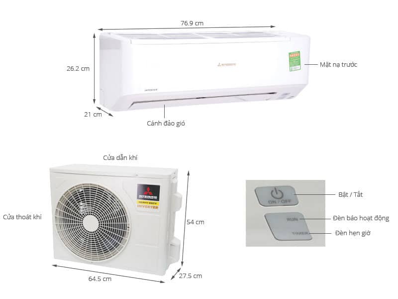 Bảng giá Điều hoà Mitsubishi Heavy | Báo giá mới nhất 3 Điều hòa không khí chính hãng SRK/SRC10YXS-W5