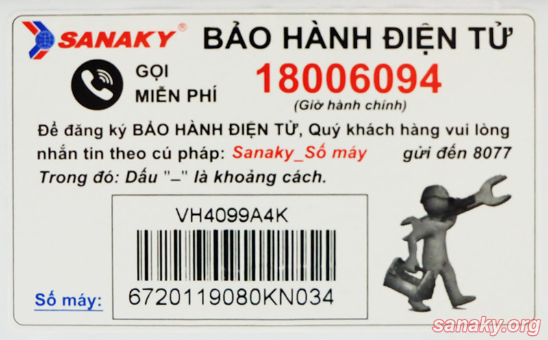 1. Số điện thoại bảo hành điều hoà Sanaky