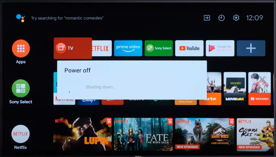 Bạn giữ nút 3 - 5 giây cho đến khi màn hình tivi thông báo Power off (Tắt nguồn) xuất hiện.