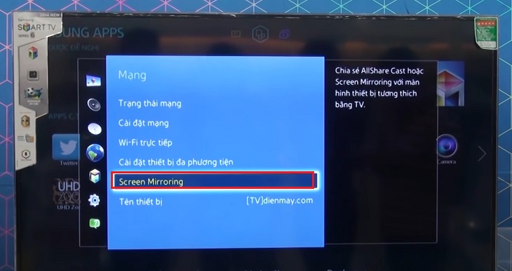 Hướng dẫn cách điều khiển tivi Samsung bằng điện thoại 14 Điều khiển tivi Samsung bằng điện thoại qua Quick Connect