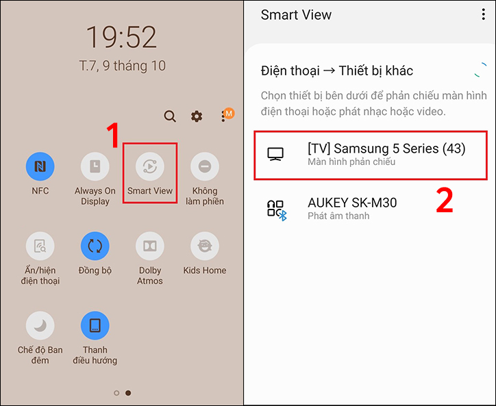 Hướng dẫn cách điều khiển tivi Samsung bằng điện thoại 7 Điều khiển tivi thông qua ứng dụng Smart View