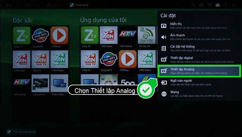 2. Hướng dẫn cách dò kênh trên TV Sony