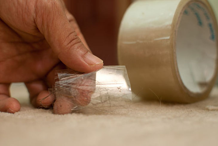 Gở bỏ những sợi chỉ và vật bám trên chăn mề