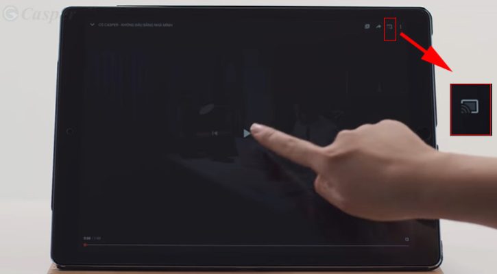 Nhấn vào biểu tượng của Chromecast