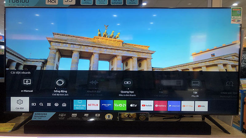 Giao diện chính sau khi reset Smart tivi Samsung Giao diện chính sau khi reset Smart tivi Samsung