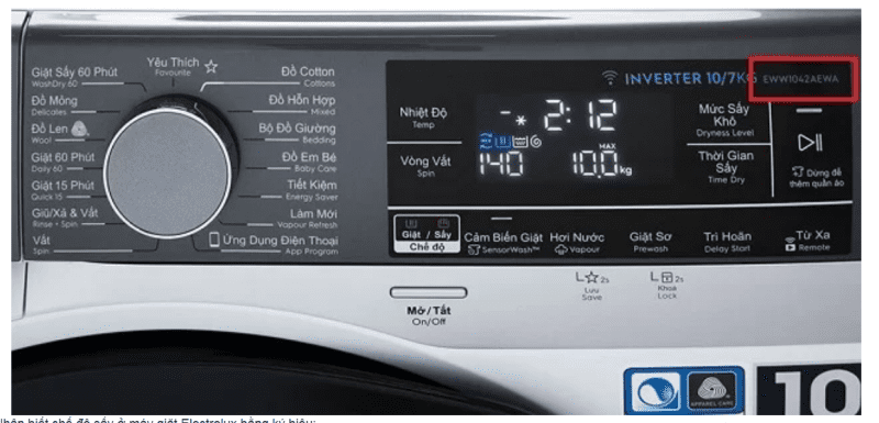 Làm sao để nhận biết đó là loại máy giặt sấy Electrolux?