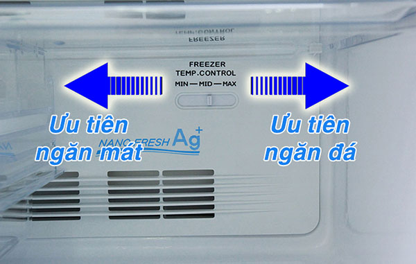 Nút "Freezer Temp Control"