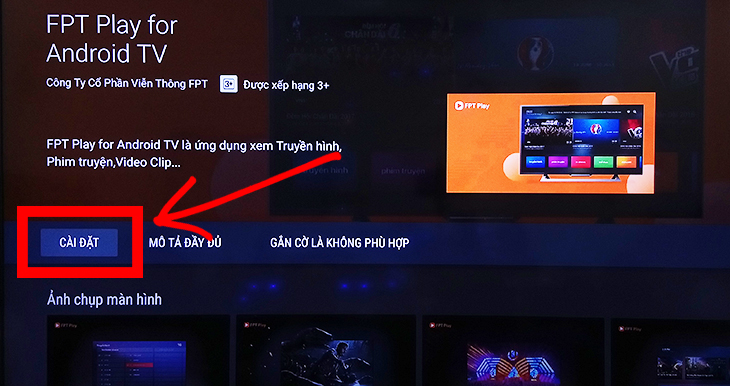 Chọn “Cài đặt”