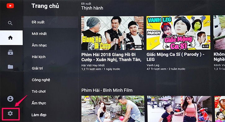 Chọn Cài đặt