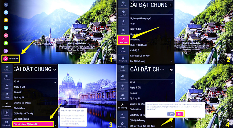 tivi lg không kết nối được wifi - khôi phục cài đặt gốc webos