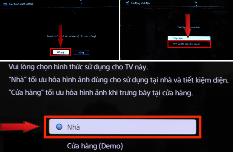 tắt chế độ Demo trên tivi Sony - smart tivi sony 2019