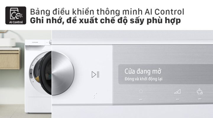 1.10. Ghi nhớ, phân tích và đề xuất chế độ sấy phù hợp với bảng điều khiển AI Control
