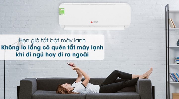 Chức năng hẹn giờ bật/tắt máy lạnh vô cùng tiện lợi