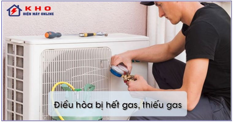Điều hòa Mitsubishi Electric bị thiếu gas, hết gas nên chạy một lúc rồi ngắt