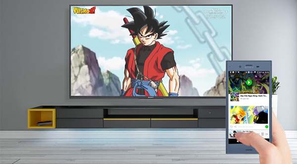 Điều khiển tivi Coocaa bằng điện thoại với chức năng Google Cast