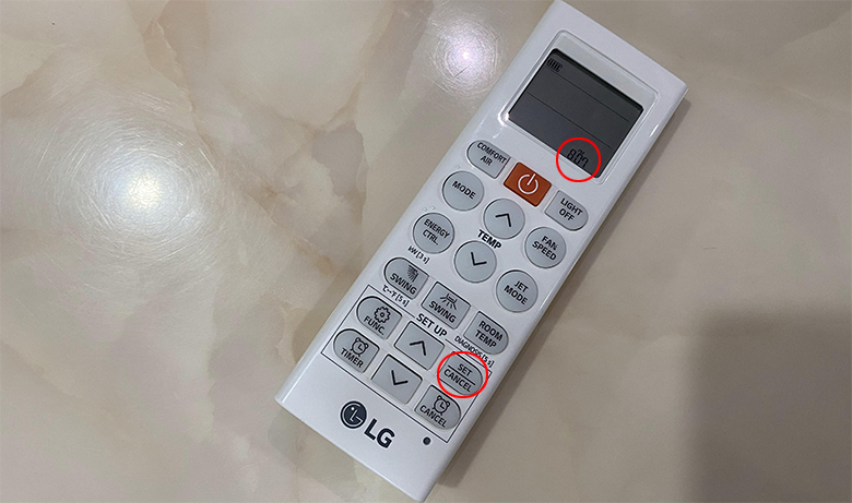 Test lỗi máy lạnh lg inverter bằng remote điều hòa 