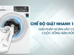 4. Thiết kiệm thời gian với cuộc sống bận rộn nhờ chế độ giặt nhanh 15 phút
