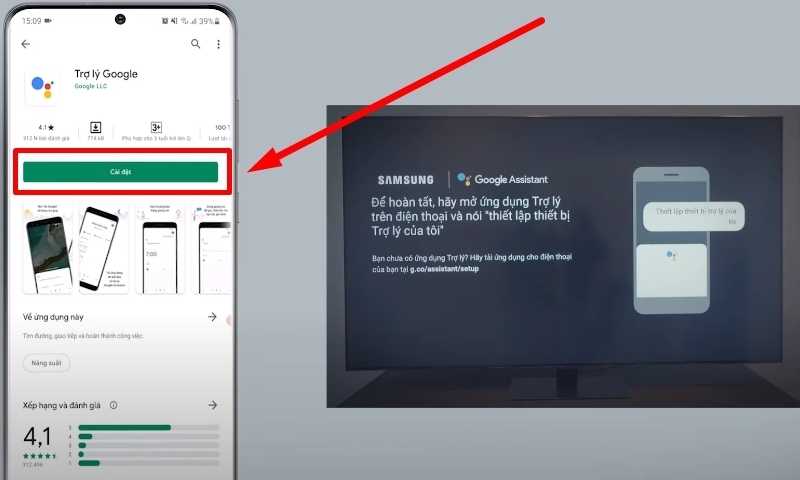 Cài đặt Google Assistant trên điện thoại của bạn 4. Hướng dẫn cách kết nối điện thoại với TV Samsung để sử dụng Google Assistant