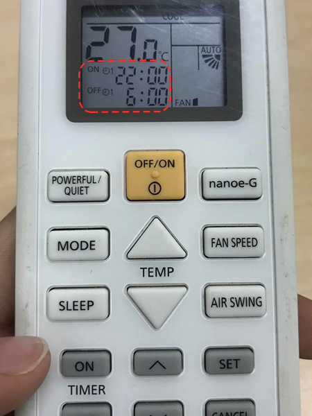 6.5. Hướng dẫn cách hẹn giờ điều hòa Panasonic