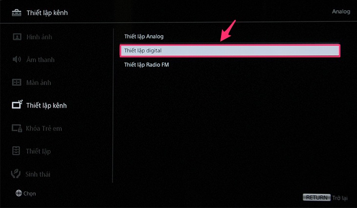 Đó là bạn vào mục Dò kênh của tivi, nếu có phần dò kênh kỹ thuật số (Digital) thì nghĩa là tivi nhà bạn có DVB-T2.