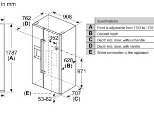 Kích thước Tủ lạnh Bosch KAD93VIFP
