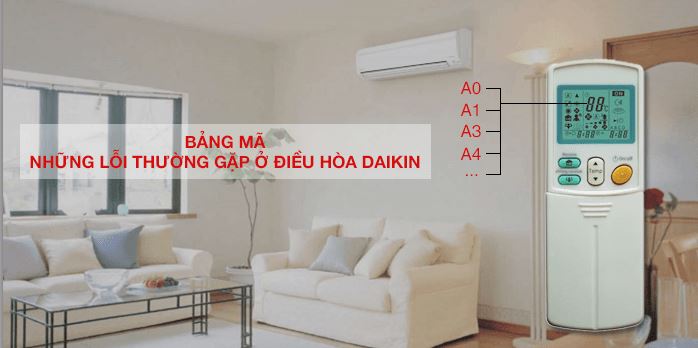 2. Bảng mã lỗi trên máy lạnh Daikin